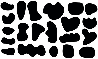 Fototapeta premium Hand drawn black retro textbox for social media. Trendy graphic template of curved frame. groovy style . Vector illustration