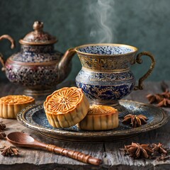 cup of tea and cookies Generator AI