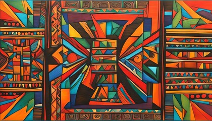 Tribal art background, native art