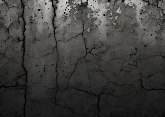 Grunge metal wall texture background, suitable for Halloween theme background, old cracks in cement, dusty old film effect texture, horror concrete imitation facade wall, generative AI