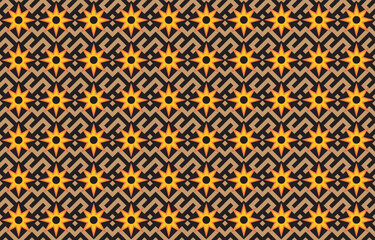 Geometric ethnic oriental seamless pattern traditional Design for background,carpet,wallpaper,clothing,wrapping,Batik,fabric,Vector,illustration,embroidery style.