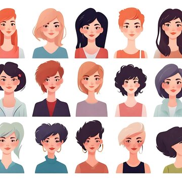 Set of people expressing facial emotions. Set of depressed human faces. People in depression. Human faces expressing depression. Set of vector flat design illustrations isolated on white background.