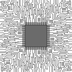 Abstract Creative Modern futuristic circuit board background. High computer technology blue color background.