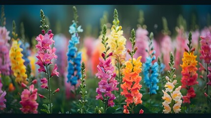 Vibrant Snapdragon Field A Dynamic in Documentary Editorial and Magazine Photography