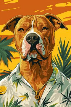 AI animali con limone e cannabis, cane, procione 03