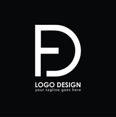 FD FD Logo Design, Creative Minimal Letter FD FD Monogram