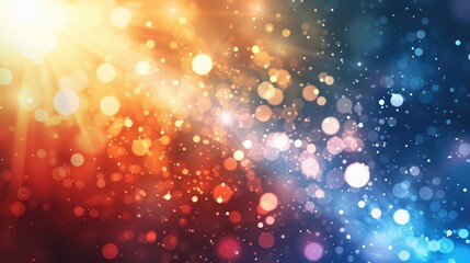 dreamy particle texture with shimmering bokeh on a festive background, Vibrant hues swirl in a mesmerizing dance, as  - obrazy, fototapety, plakaty