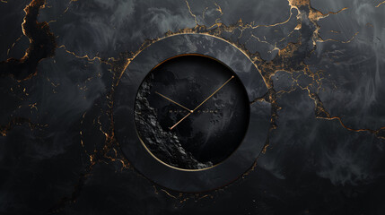 Eclipse countdown wallpaper combination of wall clock and solar eclipse., dark, mysterious, anticipation, celestial event - obrazy, fototapety, plakaty