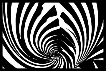 Naklejka premium Abstract black and white pattern. For use in graphics. Minimalist illustration for printing on wall decorations