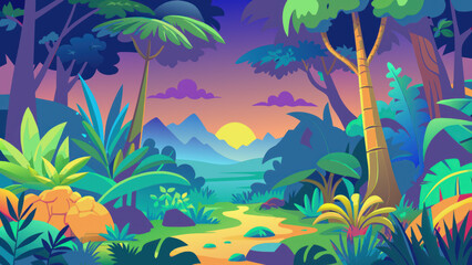 Fototapeta na wymiar Dream vacation awaits on a tropical island with swaying palm trees lining a pristine