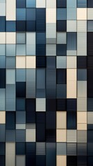 Beige and black modern abstract squares background with dark background in blue striped in the style of futuristic chromatic waves, colorful minimalism pattern