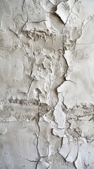 Cracked white paint texture on wall surface