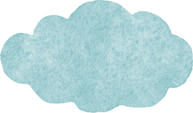 Watercolor painted cloud collection