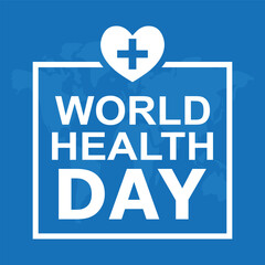 Fototapeta premium World Health Day is a global health awareness day celebrated every year on 7th April. Vector design EPS FILE 10