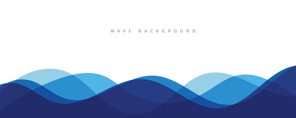Sea waves layer vector background illustration. Sea beach vector illustration.
