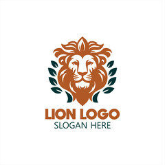 Head lion logo vector design, premium logo design