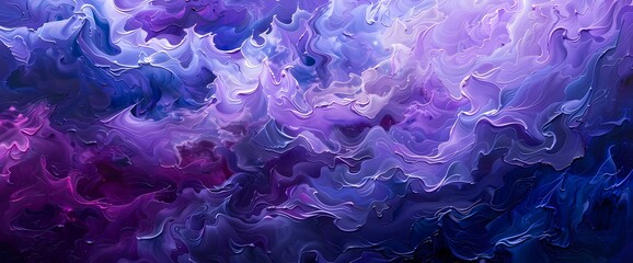 Electric lavender and deep indigo merge, painting a dreamlike abstract tapestry in hues of twilight.