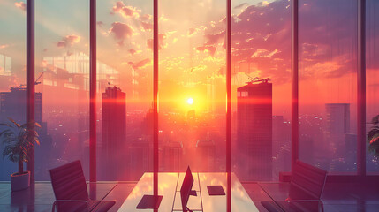 Silhouette of a Businessman Overlooking the City, Symbolizing Ambition, Success, and the Future of Corporate Leadership