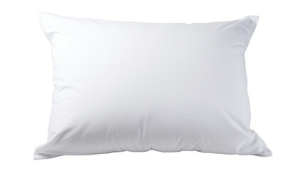 Close up of a white pillow on white background