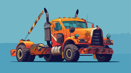 Monster Tow Truck. Cartoon Vector ILLustration 2d f