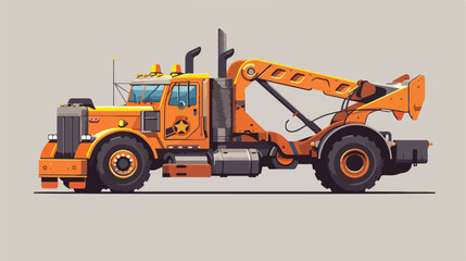 Obraz na płótnie Canvas Monster Tow Truck. Cartoon Vector ILLustration 2d f
