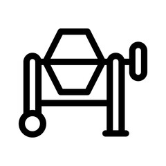 concrete mixer icon or logo isolated sign symbol vector illustration - high quality black style vector icons