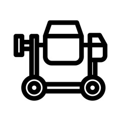 concrete mixer icon or logo isolated sign symbol vector illustration - high quality black style vector icons