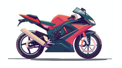 Motorbike flat icon illustration of vector graphic