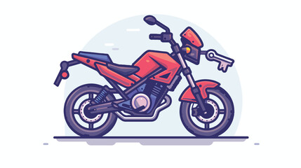 Motorcycle keys line icon illustration vector graph