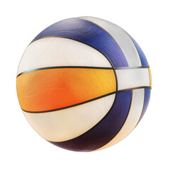 Basketball featuring white stripe. Iconic athletic equipment for competitive play