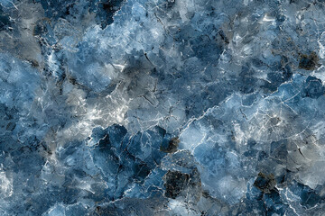 A seamless granite texture background in shades of cool blue and grey. 32k, full ultra HD, high resolution - obrazy, fototapety, plakaty