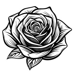    Flower silhouette  vector illustration.
