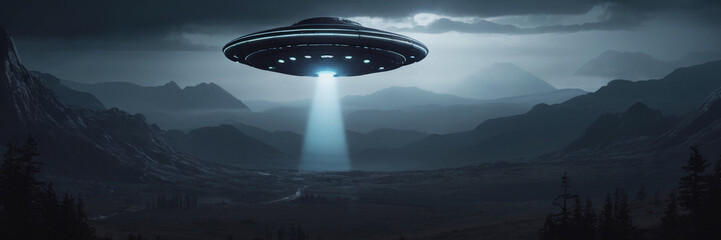 Obraz premium World UFO Day. Ufologist's Day. Unidentified flying object. UFOs on earth