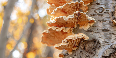 fungus on tree - obrazy, fototapety, plakaty