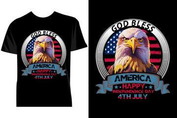 4th july happy independence day Patriotic t-shirt design