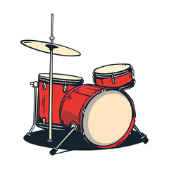 Obraz na płótnie Canvas drum icon, percussion icon, cartoon drum