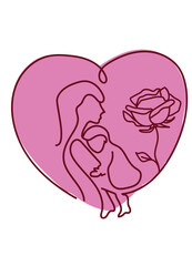 I love mom pattern, mothers day pattern texture vector illustration