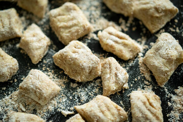 gnocchi Italian pasta close up food macro 