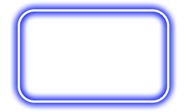 blue frame for text with neon effect