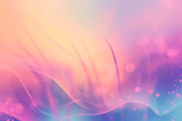 Soft Pink and Blue Gradient Background with Abstract Lines - obrazy, fototapety, plakaty