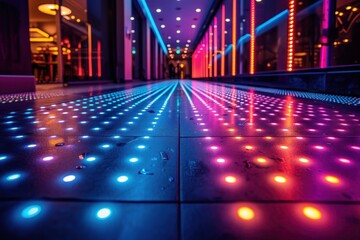 Illuminated Dance Floor in Spacious Venue