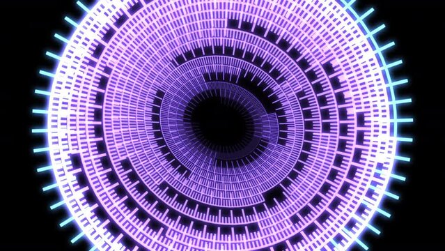 Circle Radial Geometric Patterns Wobble M Purple Animation Loop