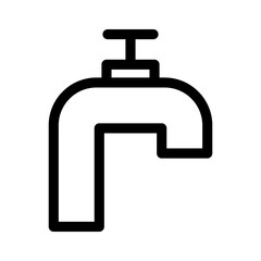 faucet icon or logo isolated sign symbol vector illustration - high quality black style vector icons