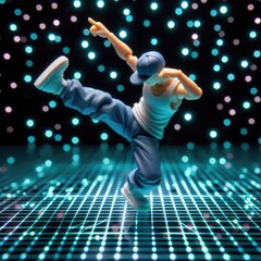 dancer hip hop breakdance with Generative AI.