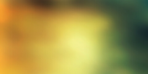 Colorful Abstract Blurry Image, Golden Brown, Yellow and Green Soft Light Gradients - Wide Scale Background Creative Design Template - Illustration in Freely Editable Vector Format