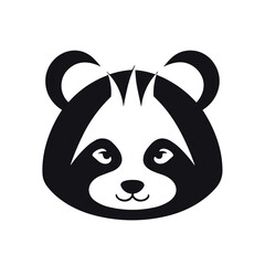Simple red panda isolated black icon