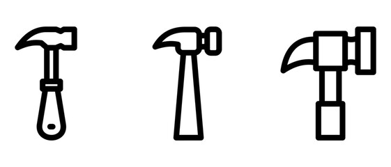 hammer icon or logo isolated sign symbol vector illustration - high quality black style vector icons