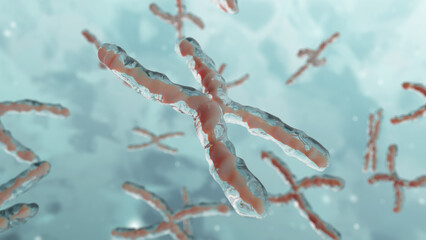 Abstract DNA molecule. Medicine. Medical science and biotechnology. 3d render illustration