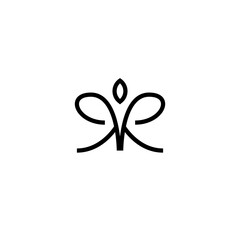 abstract picture butterfly logo concept design