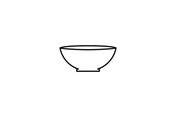 an abstract of bowl outline icon style